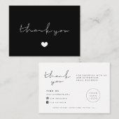 Carte simple d'insertion de Merci minimaliste (Devant / Derrière)