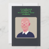 Carte simple d'invitation funéraire (Devant)