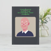 Carte simple d'invitation funéraire (Debout devant)