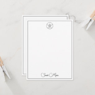 Carte Simple Dollar de Sable Noir et Blanc Personnalisé