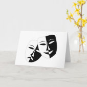 Carte Simple Drame Comedy Masques Agir (Fleur jaune)