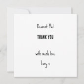 Carte Simple drôle mignon Springer Spaniel Chien Merci (Dos)
