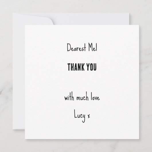 Carte Simple drôle mignon Springer Spaniel Chien Merci (Dos)
