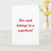 Carte Simple drôle Superhero Typographie Anniversaire (Fleur jaune)