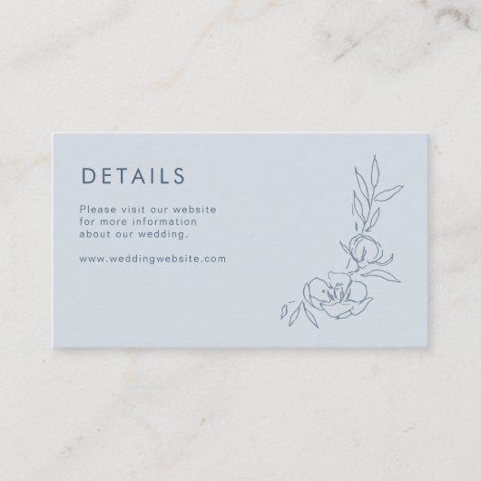 Carte simple Dusty Blue Detail (Devant)