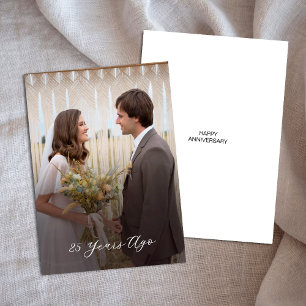 Carte Simple écriture 25ème anniversaire - Il y a 25 ans