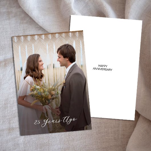 Carte Simple écriture 25ème anniversaire - Il y a 25 ans