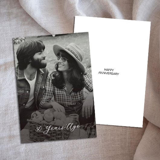 Carte Simple écriture 50ème anniversaire - Il y a 50 ans