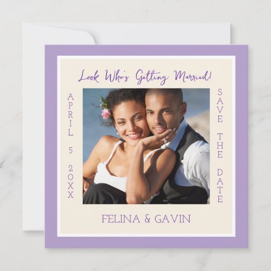 Carte Simple Elegance! Save the Date Flat Card (Devant)