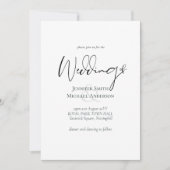 Carte Simple Élégance Script Mariage moderne (Devant)