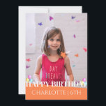Carte Simple Elegant Anniversaire Stylé Fun Kids Photo<br><div class="desc">Simple Elegant Anniversaire Stylé Fun Kids Photo</div>