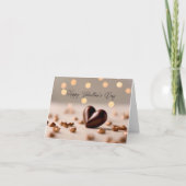 CARTE SIMPLE ÉLÉGANT CHOCOLAT EN FORME DE COEUR VALENTIN (Devant)