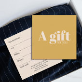 Carte Simple Elegant Golden Yellow Beige Festive