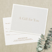 Carte Simple Elégant gris clair