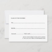 Carte Simple Elégant gris foncé Or Coeur Beauté (Dos)