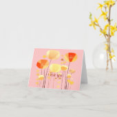 CARTE SIMPLE ÉLÉGANT "JE T'AIME" BOHO FLORAL VALENTINES (Fleur jaune)