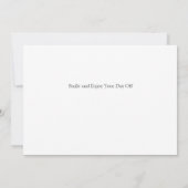 Carte Simple Elégant Joyeux Fête du Travail Rouge Blanc  (Dos)