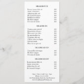 Carte Simple Élégant Minimal Moderne Tarifs d'entreprise (Dos)