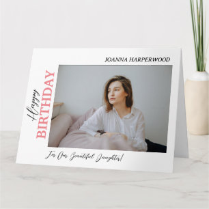 Carte Simple Elegant Moderne Anniversaire Photo Élégante