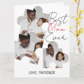 Carte Simple Elegant Mothers Day Puzzle Photo Collage (Fleur jaune)