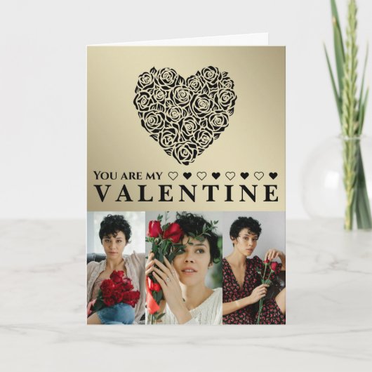 Carte Simple Élégant Photo Saint-Valentin (Devant)