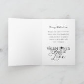 Carte Simple Élégant Photo Saint-Valentin (Intérieur)