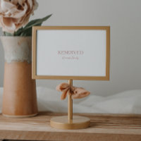 Simple Élégant Rose Gold Réservé Signe