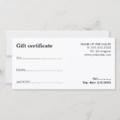 Carte Simple Elégant Vert Beige rayé Holiday (Dos)