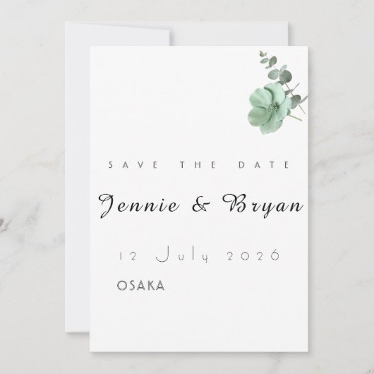Carte Simple Elegant Wedding Card Design (Devant)