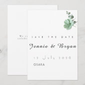 Carte Simple Elegant Wedding Card Design (Devant / Derrière)