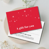 Carte Simple Elegant White Stars Beauté rouge