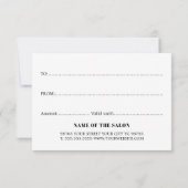 Carte Simple Elegant White Stars Beauté rouge (Dos)