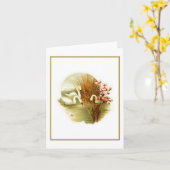 Carte simple élégante de note de cygne (Fleur jaune)