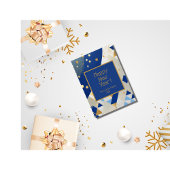 Carte simple élégante du Nouvel An à paillettes bl
