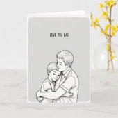 Carte Simple Embrasse Papa Je T'Aime (Fleur jaune)