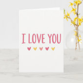 Carte Simple et Douce 'Je T'Aime' (Fleur jaune)