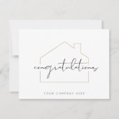 Carte Simple et Élégant Félicitations Nouvel Acheteur Im (Devant)