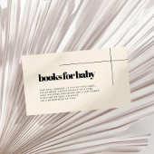 Carte simple et élégante de demande de carnet de b