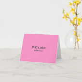 Carte Simple et personnalisé Elégant Bienvenue dans l'éq (Fleur jaune)