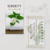 Carte simple et propre chic de spa (Devant / Derrière)
