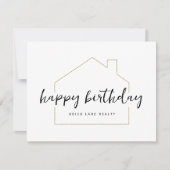 Carte Simple et savoureux Véritable Joyeux anniversaire (Devant)