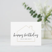 Carte Simple et savoureux Véritable Joyeux anniversaire (Debout devant)