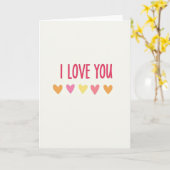 Carte Simple et Sincère 'Je T'Aime' (Fleur jaune)