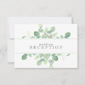 Carte simple Eucalyptus Greenery Mariage (Devant)