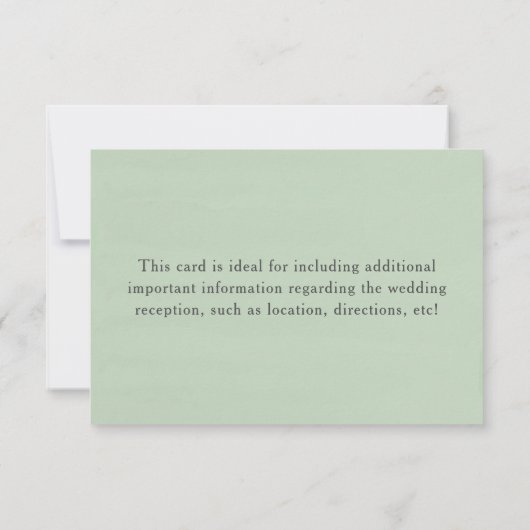 Carte simple Eucalyptus Greenery Mariage (Dos)