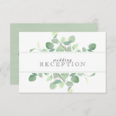 Carte simple Eucalyptus Greenery Mariage (Devant / Derrière)