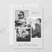 Carte simple Faire-part de naissance photo bébé (Dos)