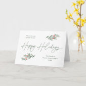 Carte Simple feuillage Entreprise  (Fleur jaune)