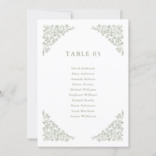 Carte simple florale stylé sans temps