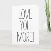 Carte Simple Font Vous Aimez Plus! Saint-Valentin (Devant)